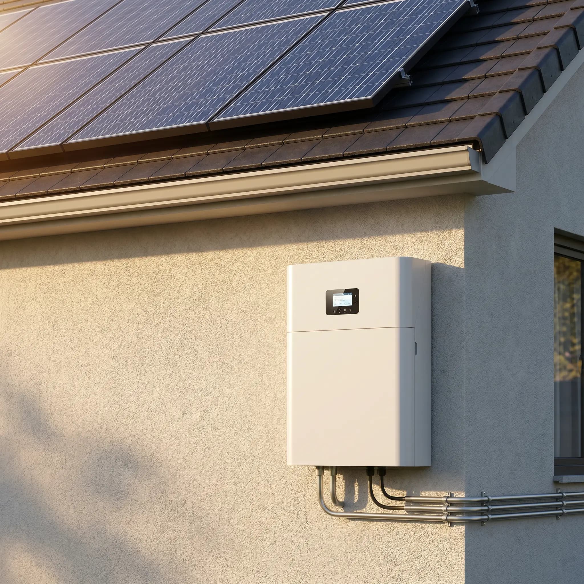 Solar panels installed on a residential property